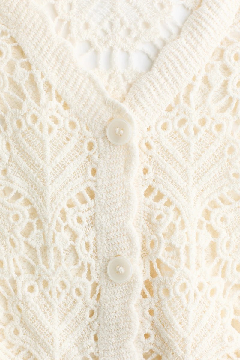 Chandail en coton à l’aspect crochet
