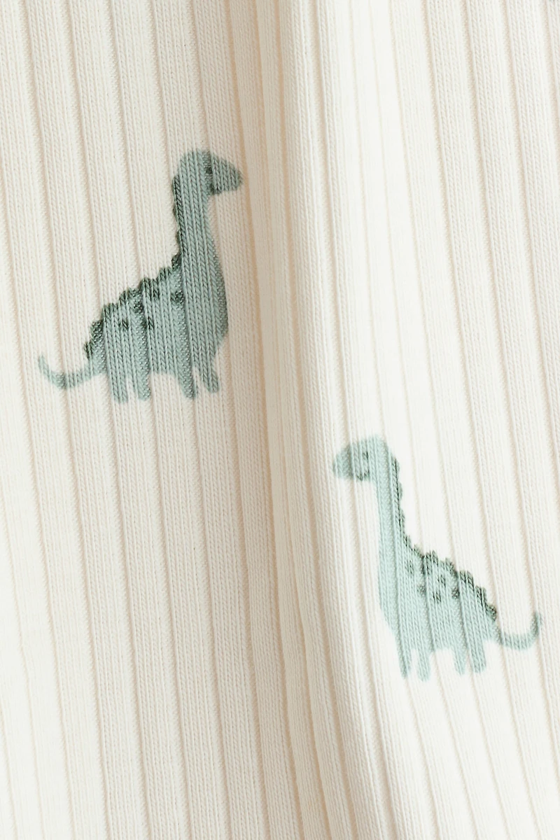 2-Pack Short Cotton Pajama Jumpsuits