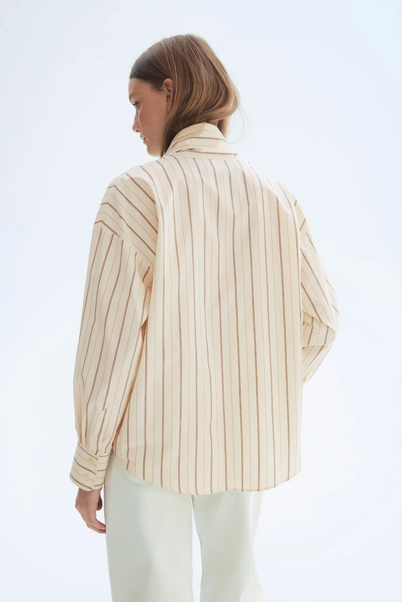 Tie-Front Poplin Shirt