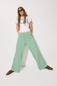 Wide-Leg Drawstring Pants