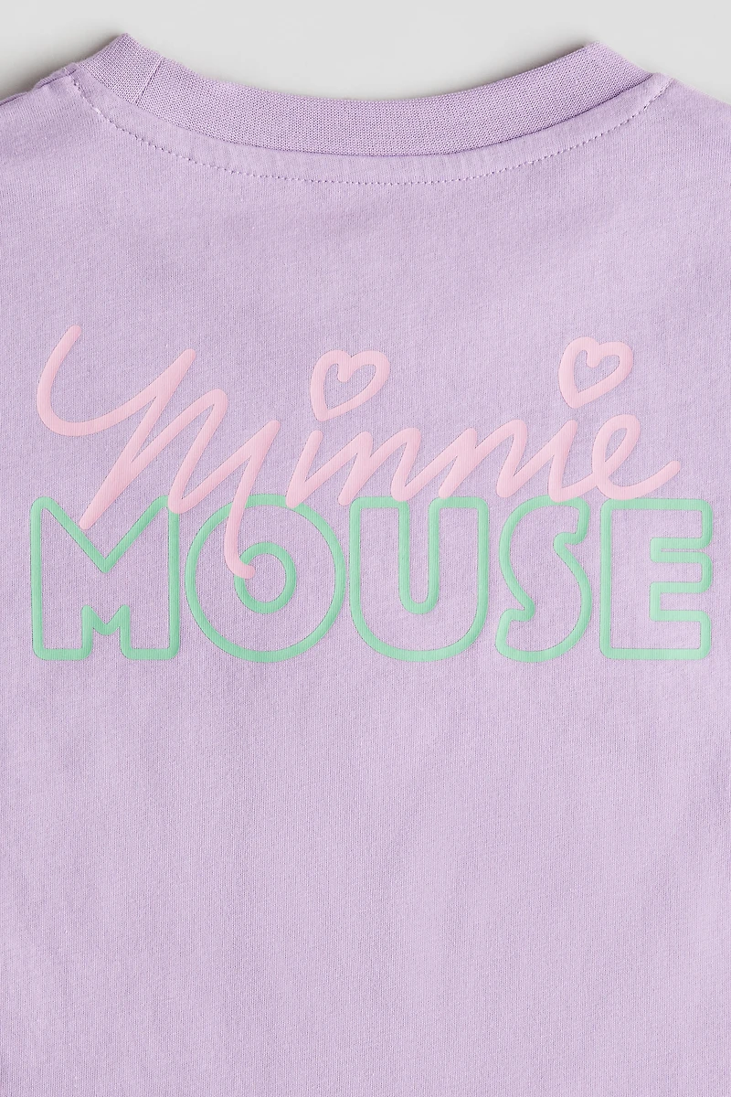 Cotton T-Shirt with Printed Motif