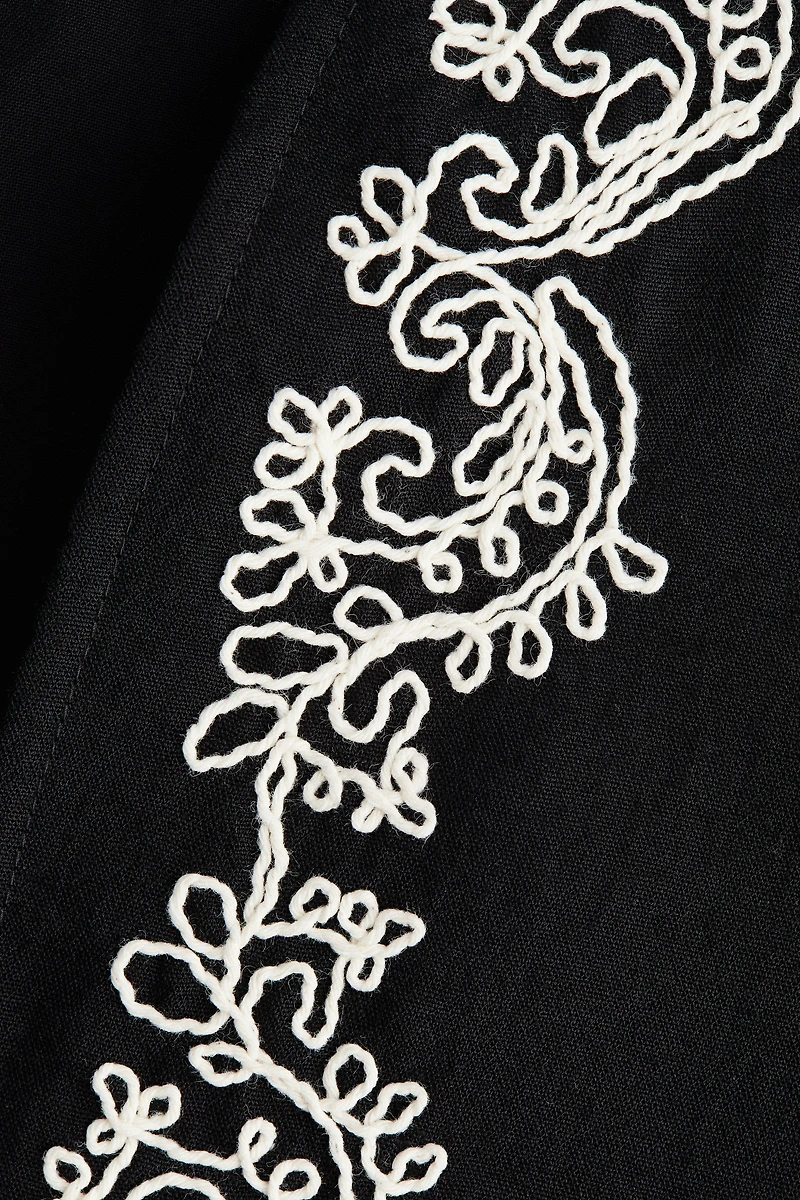 Veste sans manches brodée