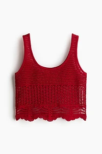 Crochet-Look Beach Tank Top