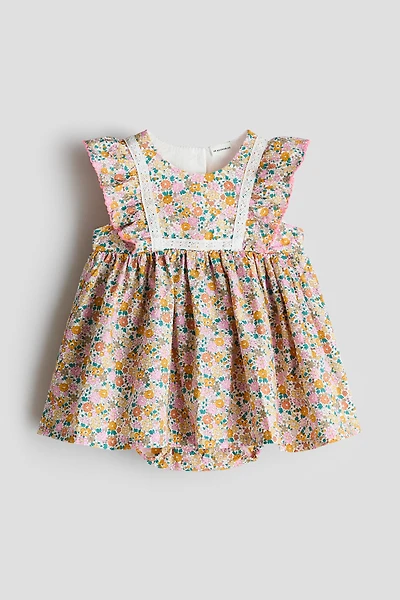 Cotton Muslin Bodysuit Dress