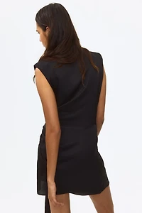 Satin Wrap Dress