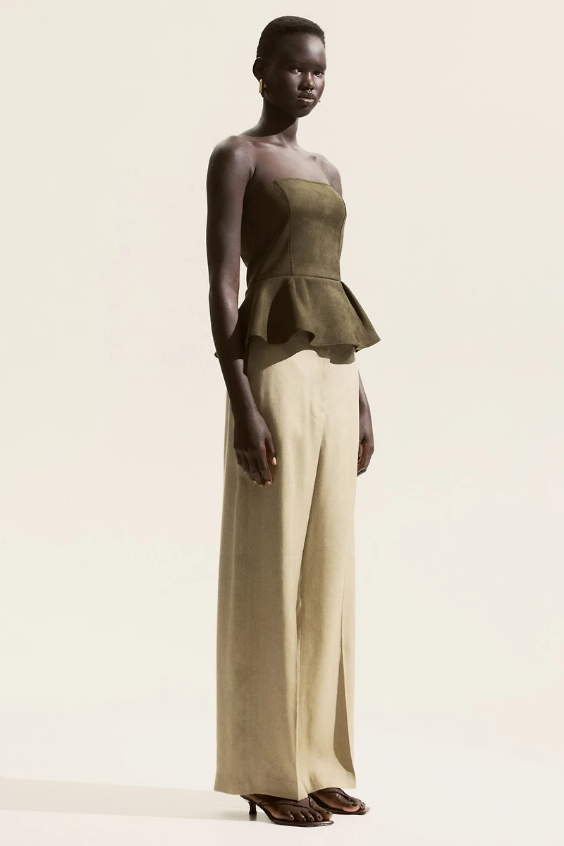 Bandeau-Style Peplum Top