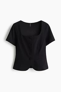 Button-Front Top