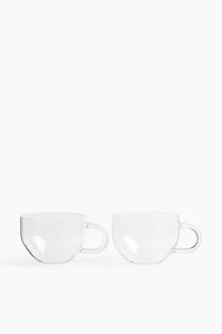 2-pack glass mugs