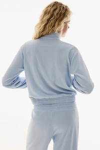 Velour Jacket with Zipper