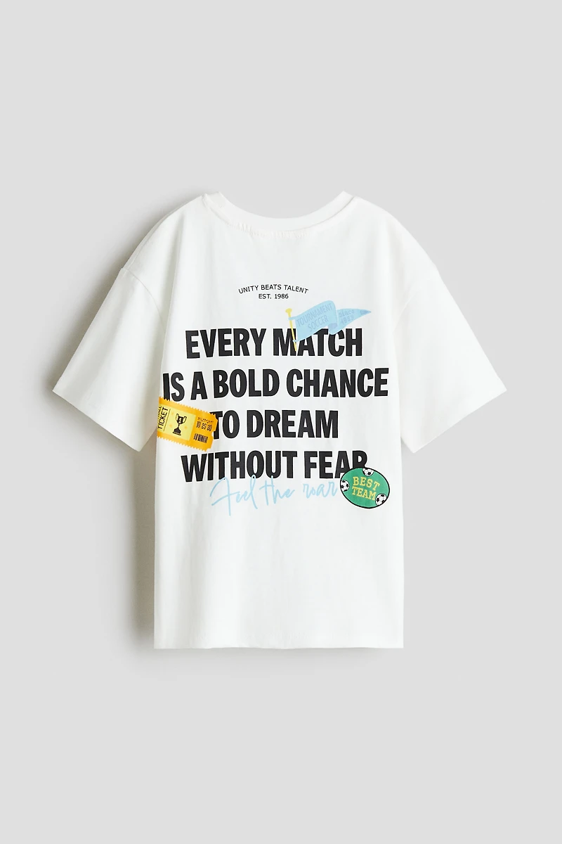 T-shirt en coton imprimé