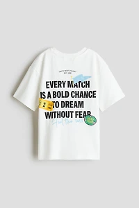 T-shirt en coton imprimé