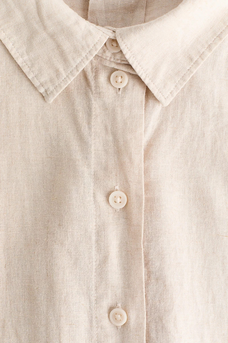 Linen-Blend Shirt