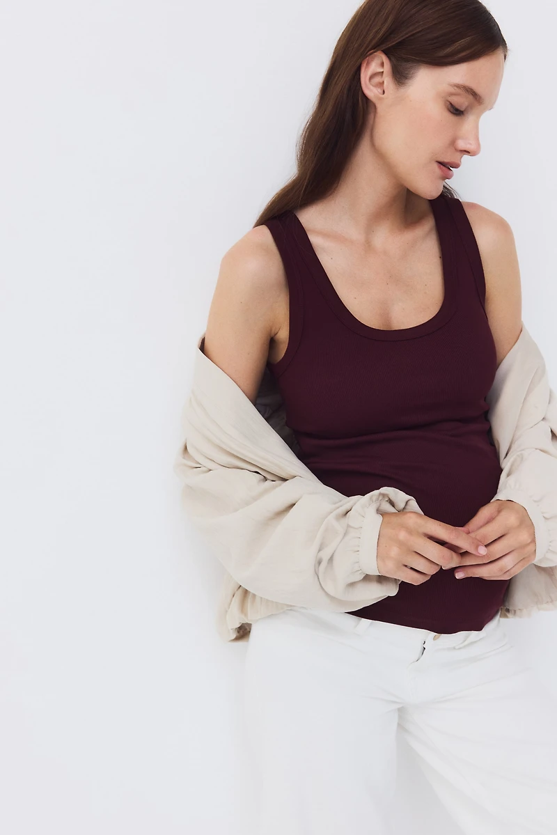 MAMA Ribbed Tank Top