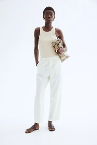 Camisole côtelé en soie mélangée