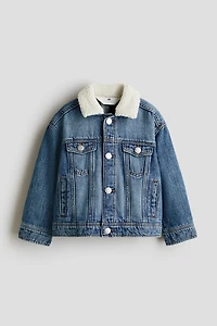Blouson en denim doublée de flanelle
