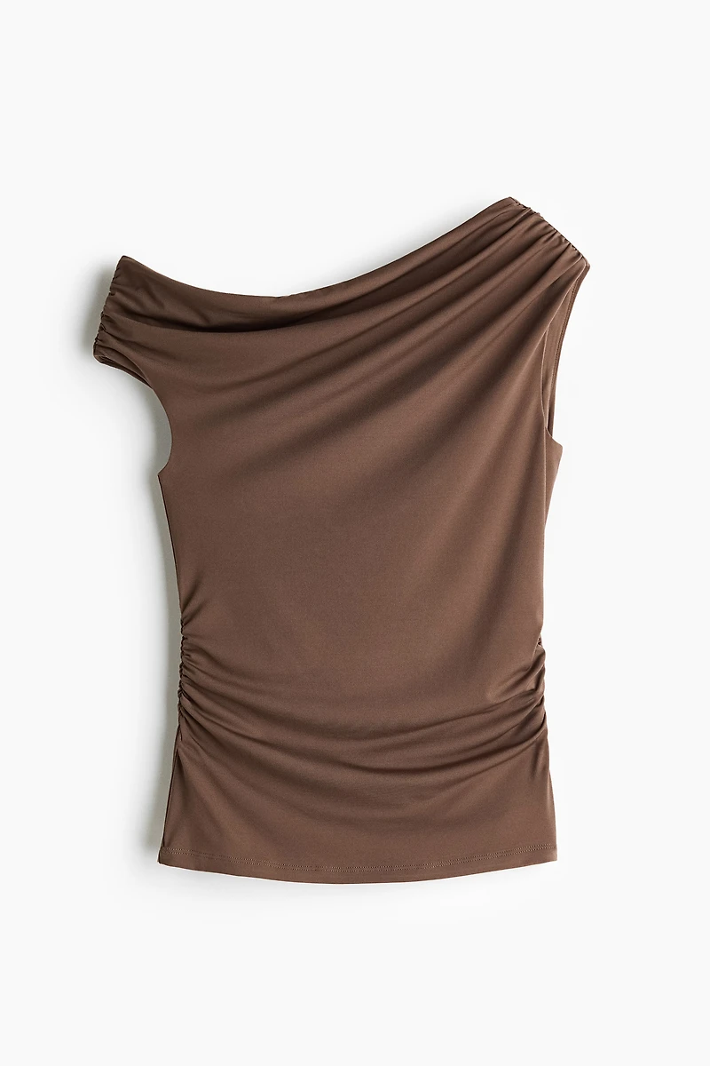 Draped One-Shoulder Top