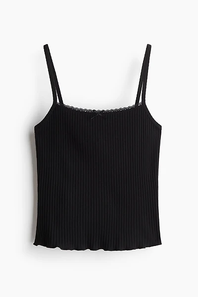 Lace-Trimmed Strappy Top