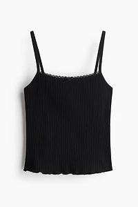 Lace-Trimmed Strappy Top