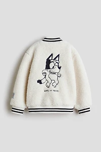 Teddy Fleece Baseball Jacket