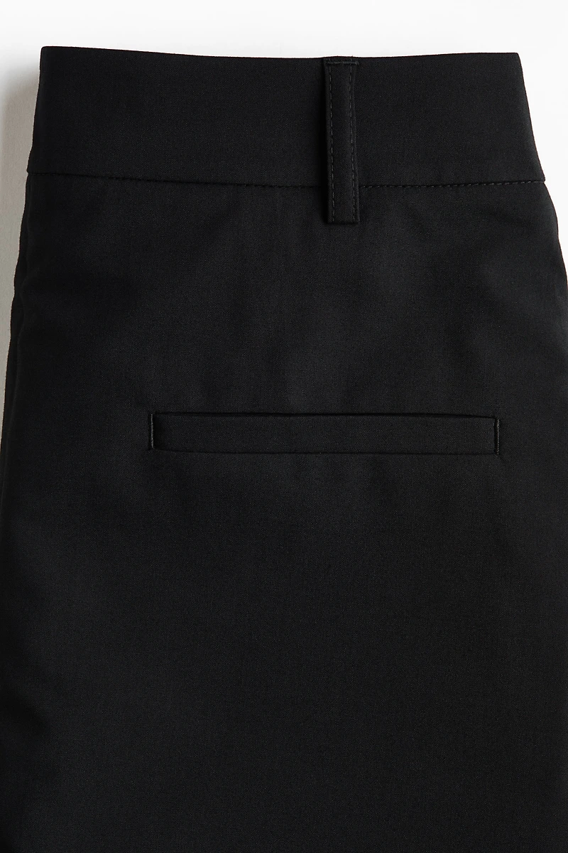 Straight Pants with Layered Skirt