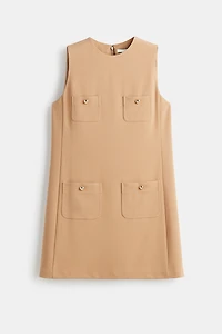 Pocket-Detail Shift Dress