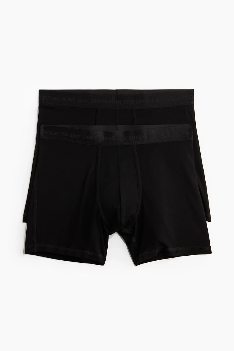 2-Pack Mid-Length Boxer Briefs with Lycra®