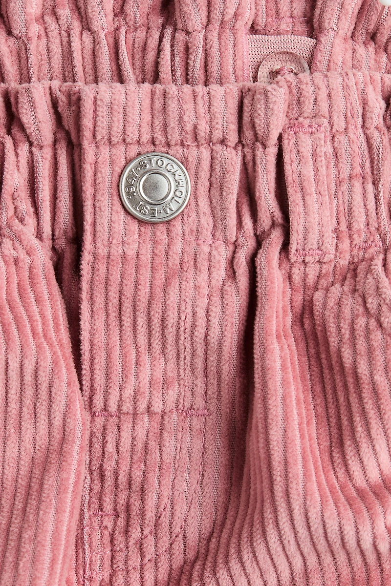 Paper-Bag Corduroy Pants