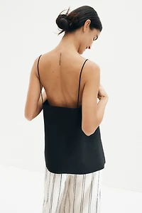 Fine-Knit Strappy Top
