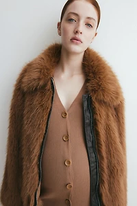 MAMA Rib-Knit Button-Front Dress