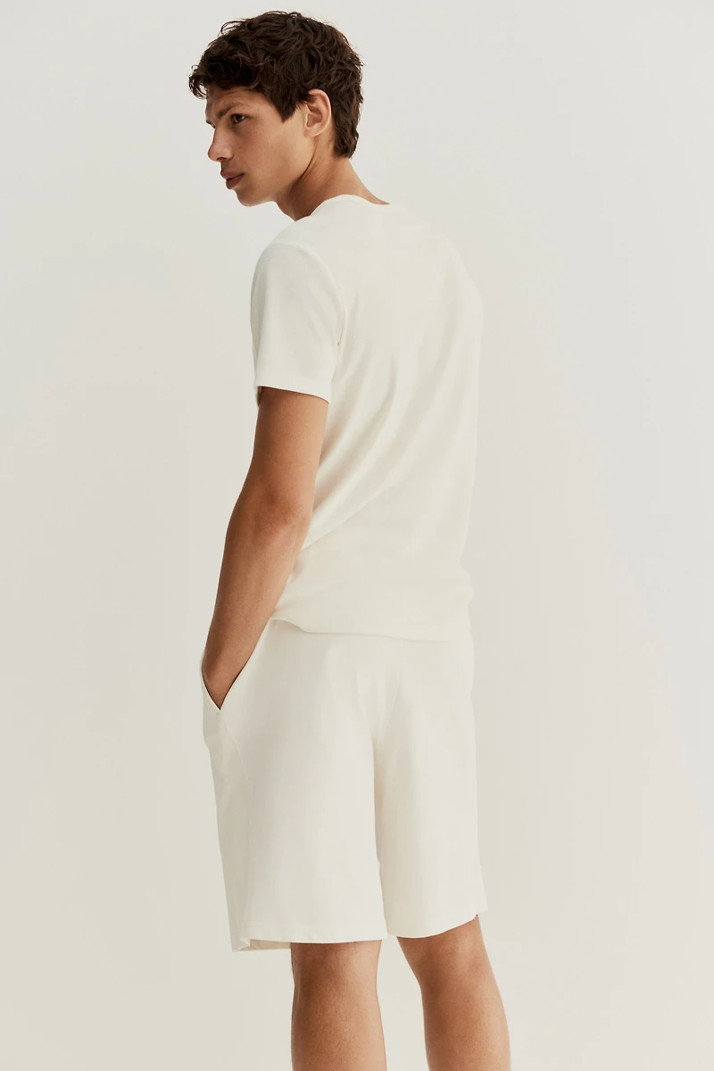 Relaxed-Fit Knee-Length Piqué Shorts