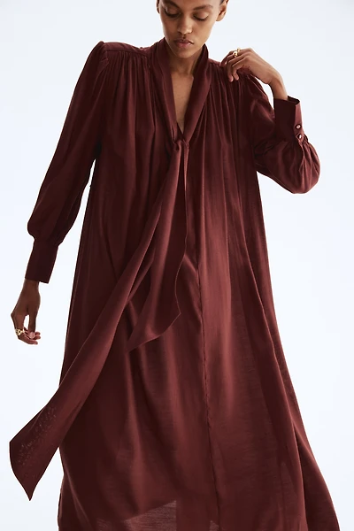 Robe chemisier avec col lavallière