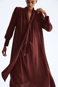 Robe chemisier avec col lavallière