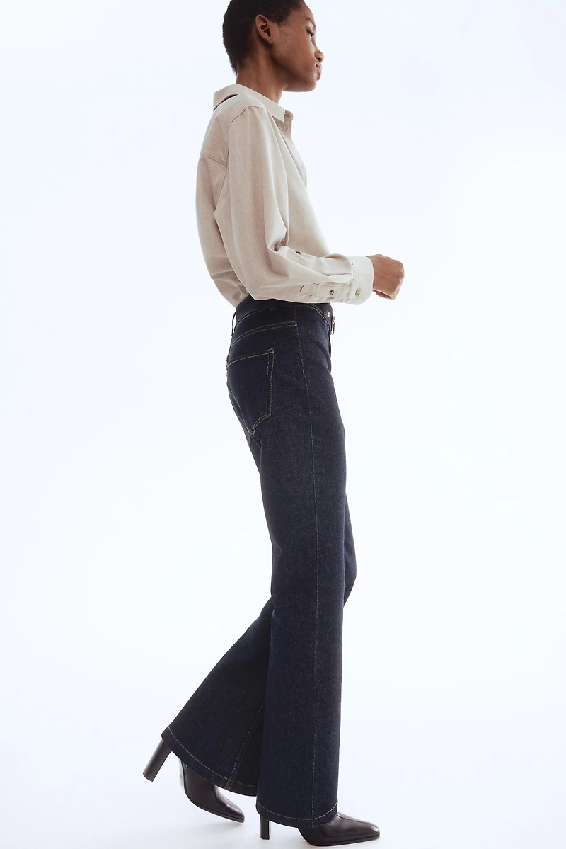 Jean taille haute évasé