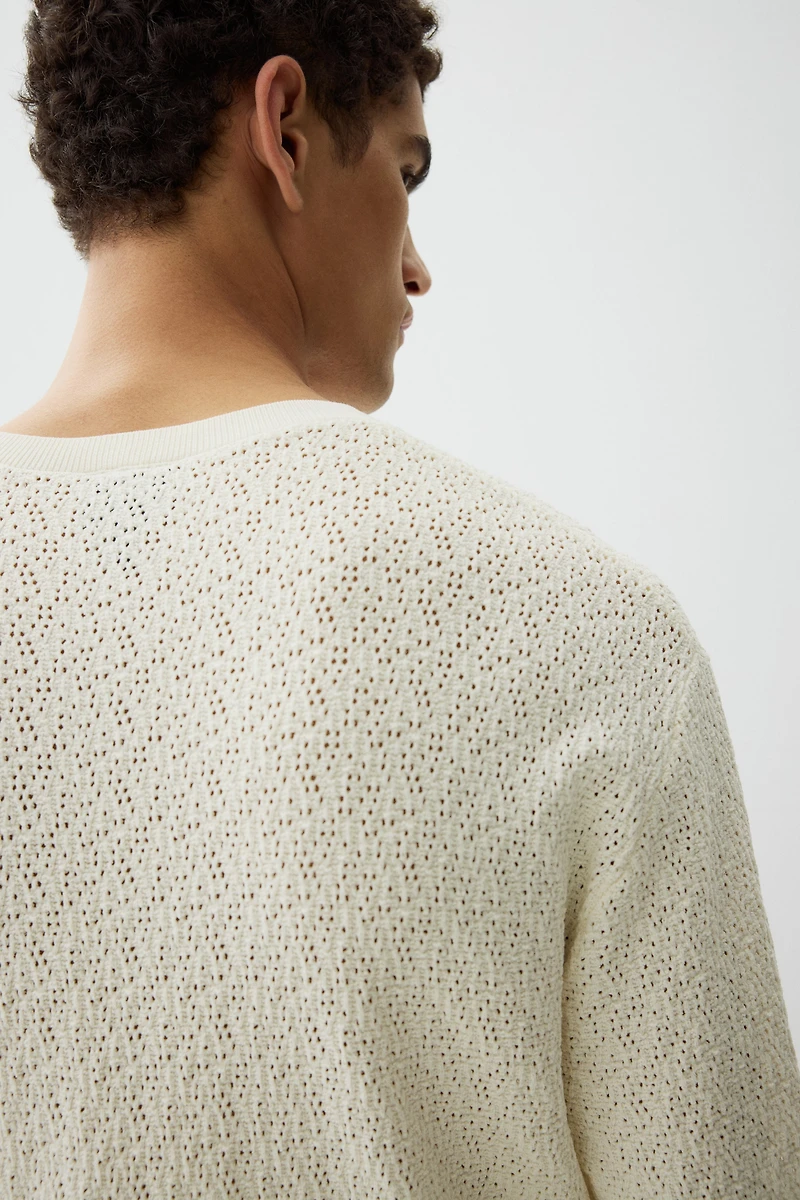 T-shirt coupe classique en tricot texturé