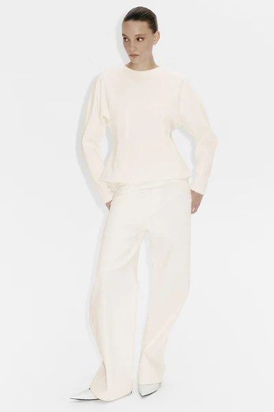 Tapered-Waist Sweatshirt