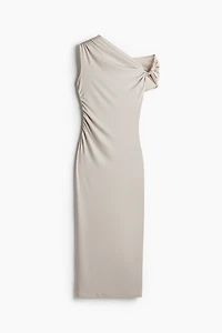 Twist-Detail One-Shoulder Dress