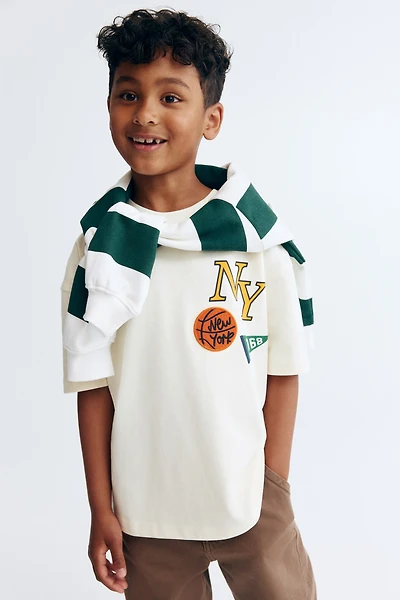 Oversized Printed Cotton T-Shirt