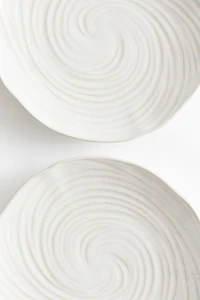 2-Pack Textured Stoneware Appetizer Plates