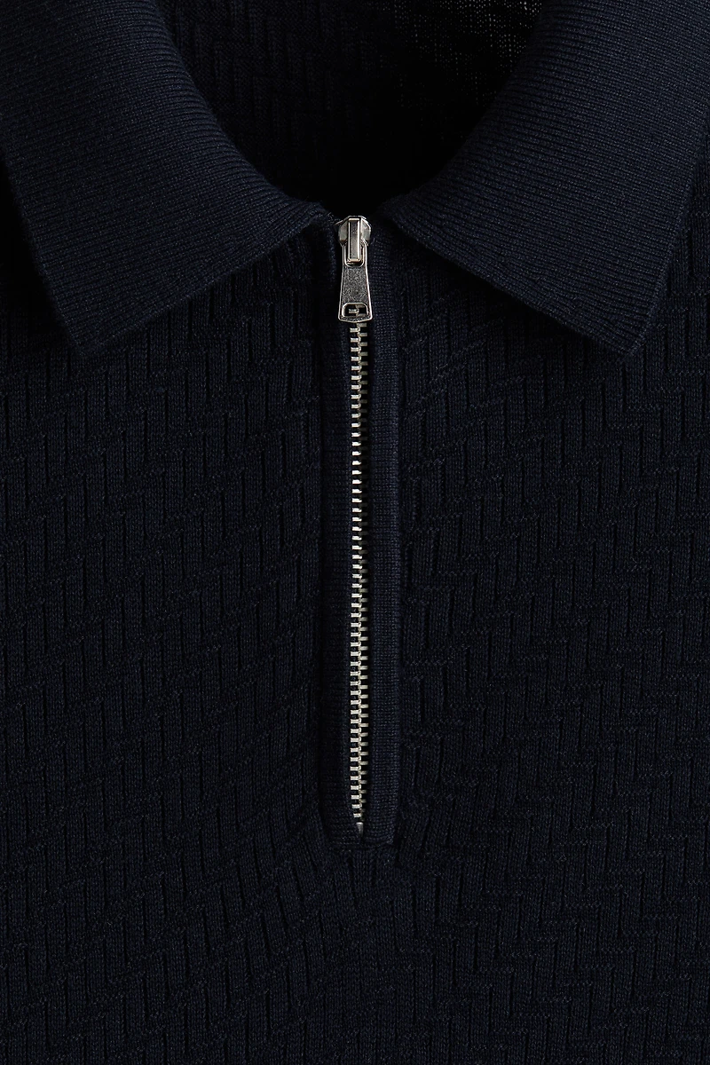 Slim-Fit Textured Polo Shirt