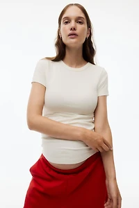 MAMA Ribbed Jersey T-Shirt