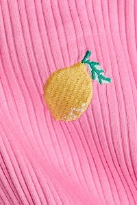 Embroidered-Detail Strappy Dress