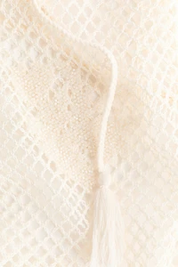 Beaded Crochet-Look Halterneck Dress