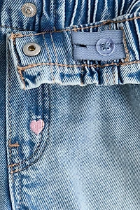 Embroidered Denim Shorts