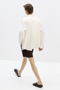 Easy Care Relaxed-Fit Linen-Blend Shorts