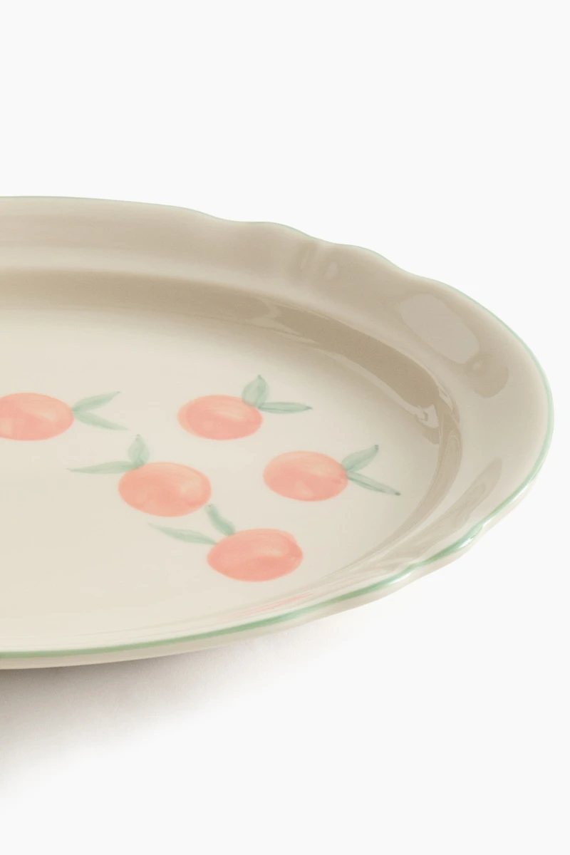 Hand-painted Stoneware Serving Plate