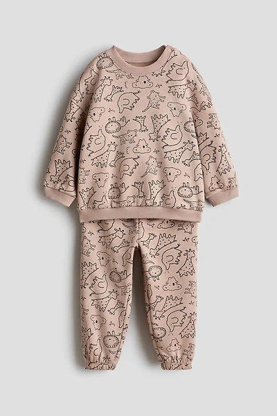 2-Piece Printed Sweatshirt and Joggers Set