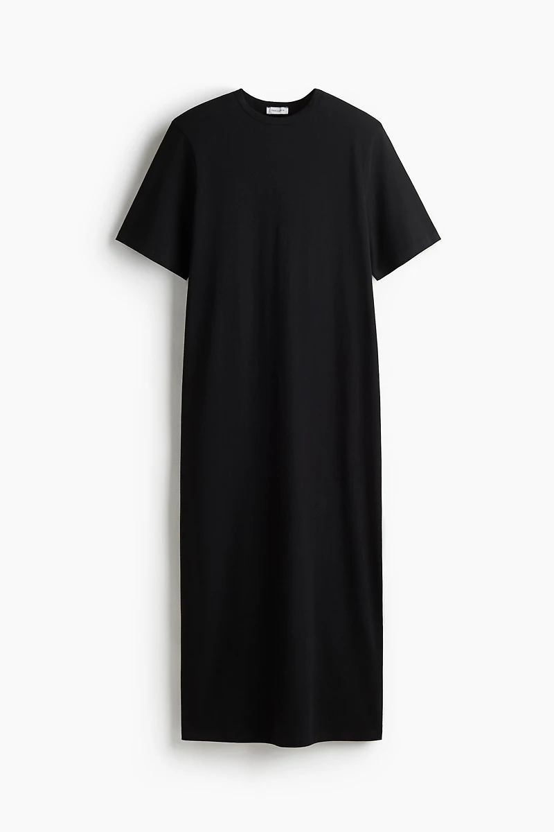 Shoulder-pad T-shirt dress