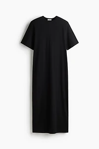 Shoulder-pad T-shirt dress