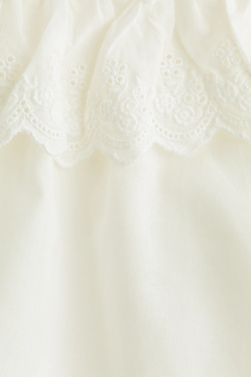 Blouse en coton avec broderie anglaise