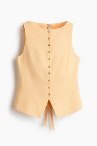 Chandail sans manches en lin mélangé